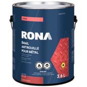 Peinture-émail RONA antirouille à l'huile pour métaux 3,6 rouge lustré