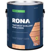 Teinture d'extérieur translucide hydrofuge RONA  à base d'eau 3,7 L, Terra