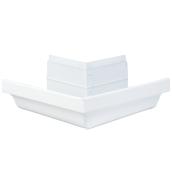 Primeau Hi-Bak Outside Corner Gutter - White - Galvalume Steel - 1 Per Pack
