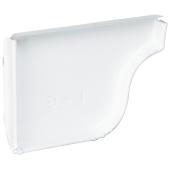 Primeau 1-Pack White Galvalume Hi-Bak Left Gutter Cap