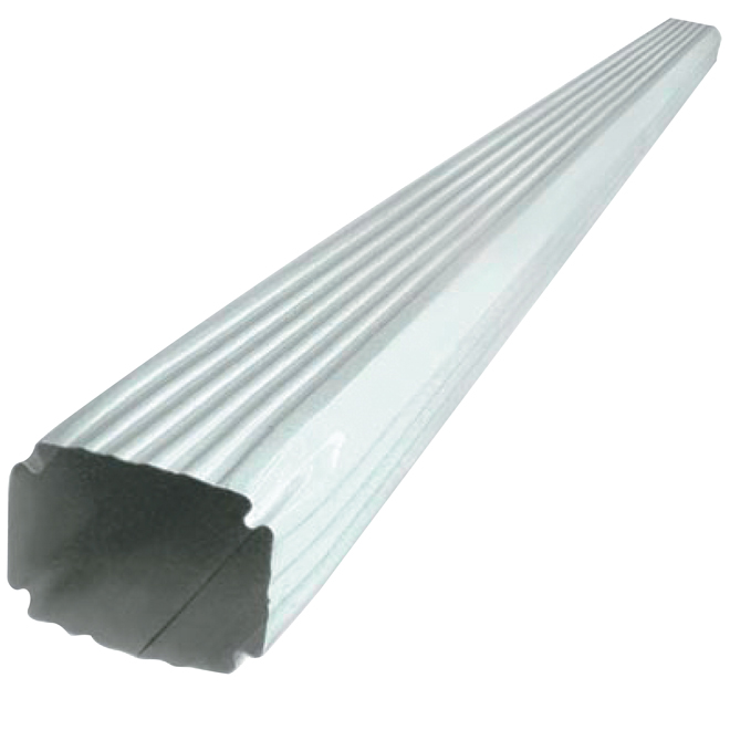 Primeau 120-in White Galvalume Steel Hi-Bak Downpipe