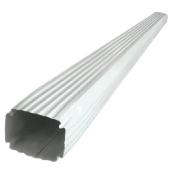 Primeau Hi-Bak Downpipe - White - Galvalume Steel - 120-in L