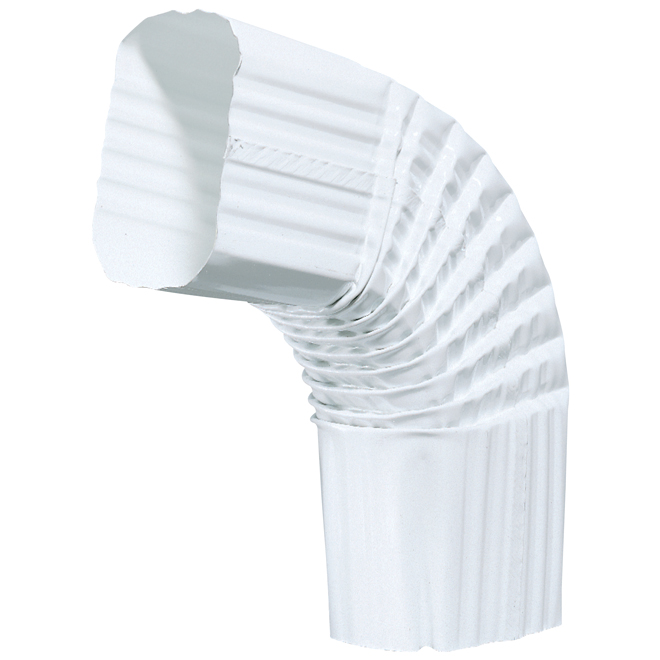 Primeau 1-Pack White Galvalume Steel Gutter Side Elbow