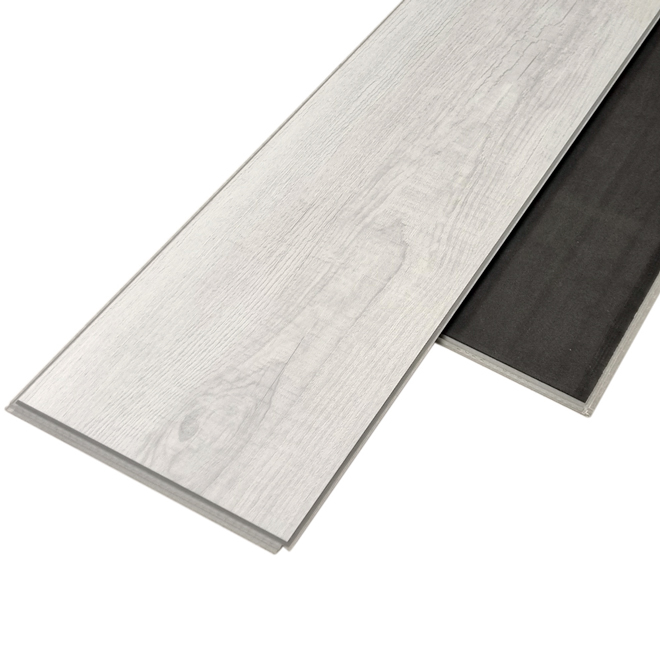 Plancher de vinyle SPC par Monument  de 7 po x 48 po x 5,5 mm couleur chêne gris, 21,51 pi²