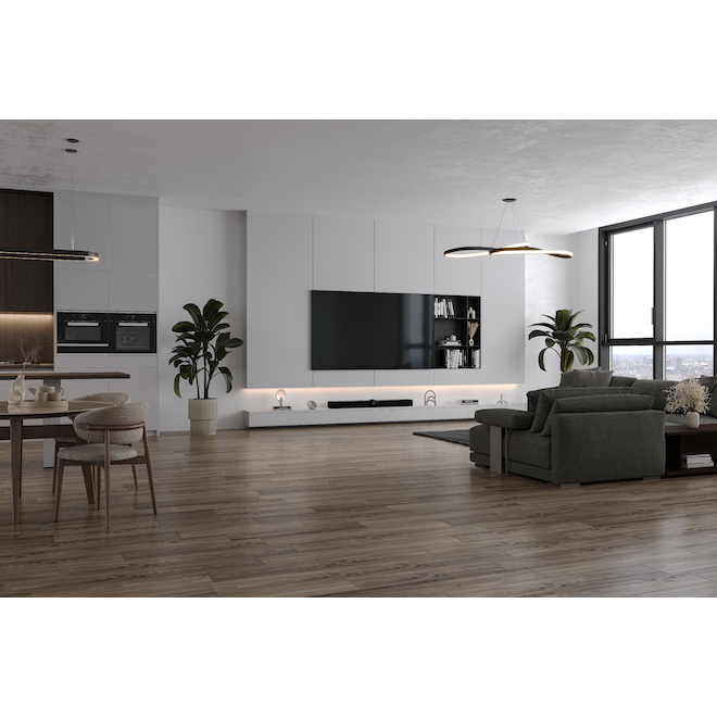 Quickstyle Nature TrueGroove Oasis SPC Flooring in Oak Colour - 19.7-sq.ft./box