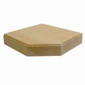Tablette de coin flottante en pin, 10 x 10 po, naturel