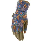 Ethel Women's Garden Utility Gloves - Medium Size - Synthetic Leather - Bloom