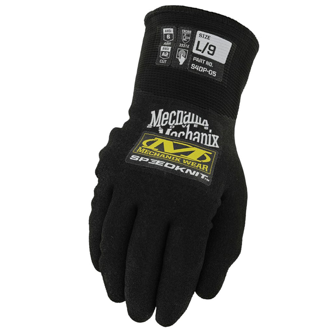 Gants de travail SpeedKnit Mechanix Wear noirs, taille grand/très grand