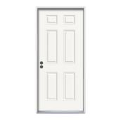 Porte d'entrée en acier à ouverture vers l'intérieur à 6 panneaux Reliabilt 34 po x 80 po