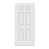 JELD-WEN Reliabilt 6-Panel Inswing Steel Entry Door 34-in x 80-in