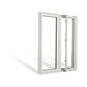 JELD-WEN 48-in x 48-in Low-E Argon Double Pane Vinyl Casement Window