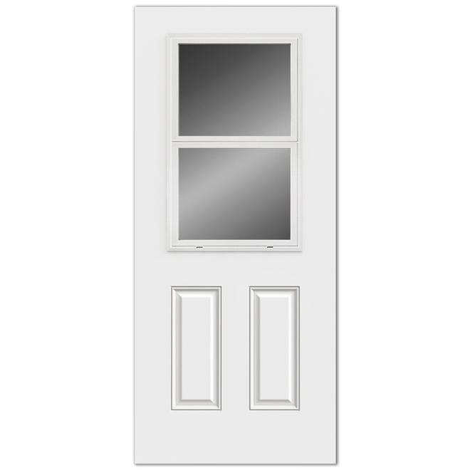 JELD-WEN Ventlite Half Lite Steel Entry Single Door Primed 34-in x 80-in