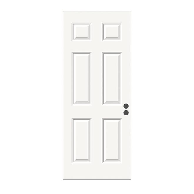 JELD-WEN Reliabilt 6-Panel Inswing Steel Entry Door 36-in x 80-in