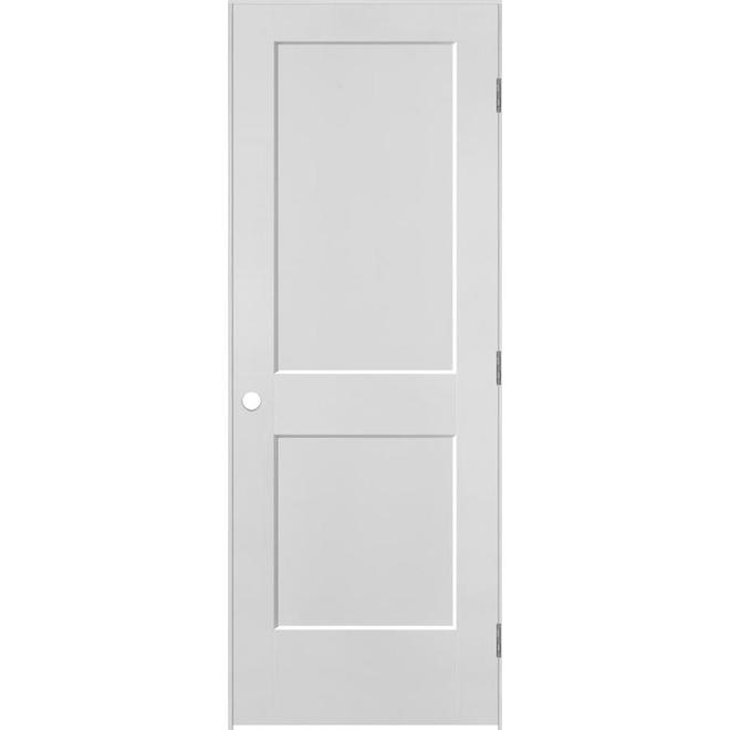 Metrie Logan Interior Door 2-Panel 32-in x 80-in Lefthand with Rabbeted Jamb Primed