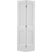 Metrie Logan 2-Panel 24-in x 80-in White Bifold Door