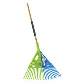 Umantools Detachable Leaf Rake - 3-in-1 - 64-in x 27-in - Blue and Green
