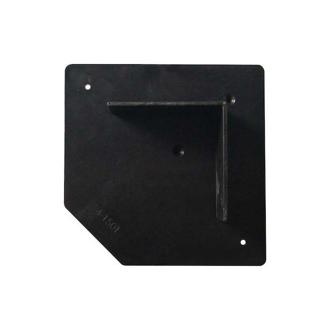 Mecadeck Corner Deck Block for Deck Posts 6.75 x 6.75 x 3-in - Black