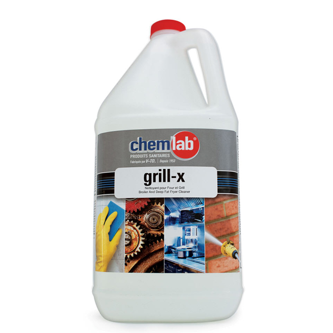 ChemLab Grill X Industrial Grill Cleaner - Liquid - Degreases Deep Fryer  - 4 L