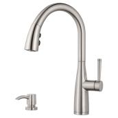 Raya Pull Out Kitchen Faucet - 3 Spray - Stainless Steel