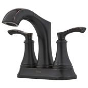 Pfister Auden Tuscan Bronze 2-Handle 4-in Centreset WaterSense Bathroom Sink Faucet with Drain and Deck Plate