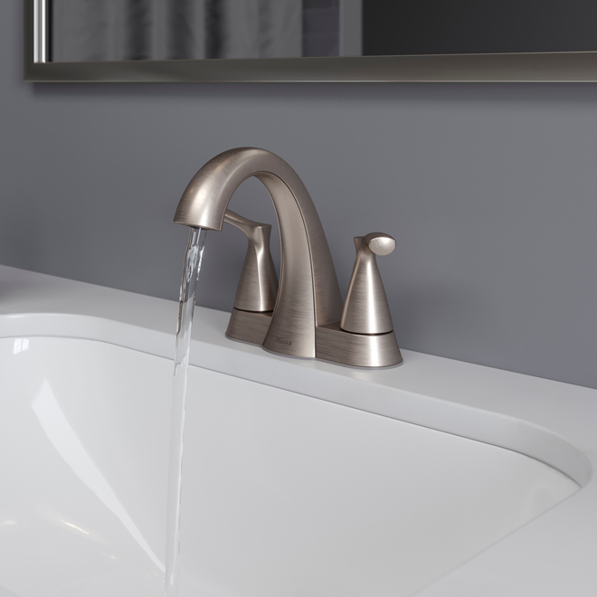 Pfister Masey Brushed Nickel Widespread 2-handle WaterSense Bathroom Sink  Faucet with Drain