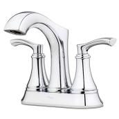 Pfister Auden Polished Chrome 2-Handle 4-in Centreset WaterSense Bathroom Sink Faucet with Drain and Deck Plate