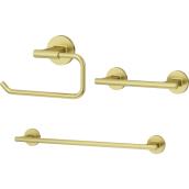 Pfister Fullerton Brushed Gold 3-Piece Bathroom Accessory Set