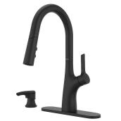 Pfister Ceylon Single-Handle Matte Black Kitchen Faucet with Pull Down Spray Head