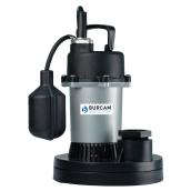 Pompe de vidange submersible thermoplastique 1/4 CV Burcam, 115 V, 60 Hz, 10 600 L/h