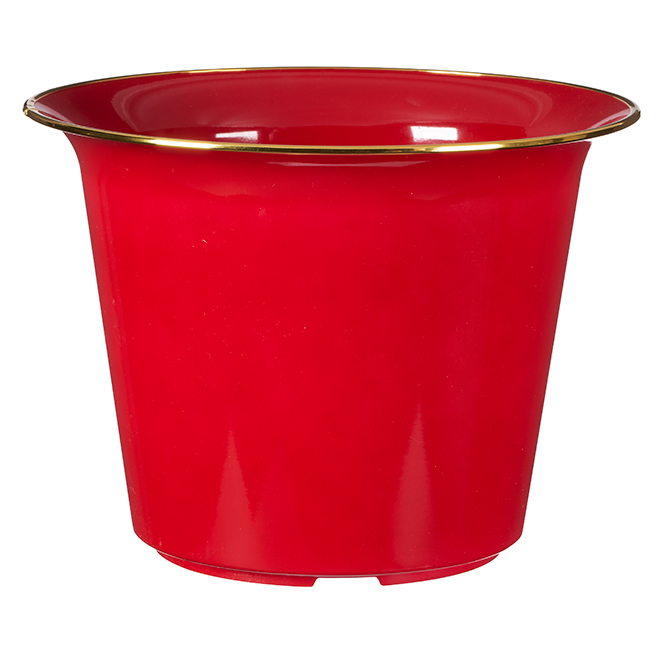 Mertha Plastic Flower Pot 12 1/2" Red 888867 RONA