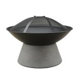 Bond 26-in Outdoor Wood-Burning Fire Pit with Lid - Grey/Black