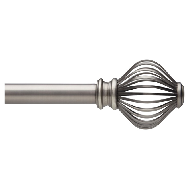 Umbra Spokes Telescopic Curtain Rod 72 To 144 Pewter