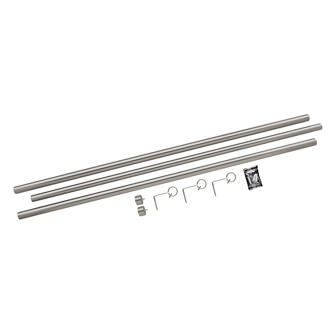Umbra Cappa Metal Curtain Rod - Nickel - 72 to 144-in