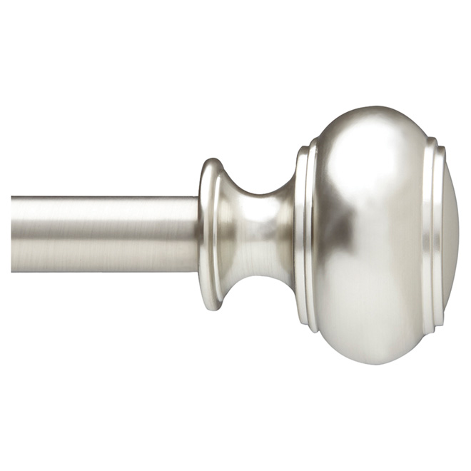 "Dorset" Curtain Rod - 28" to 48" - 5/8" - Nickel