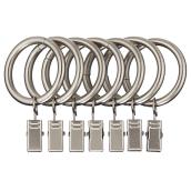 Pack of 7 Curtain Clip Rings - Nickel