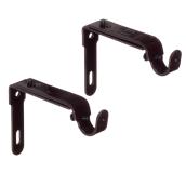 Paquet de 2 supports à tringle ajustables, 3" à 4,5", bronze