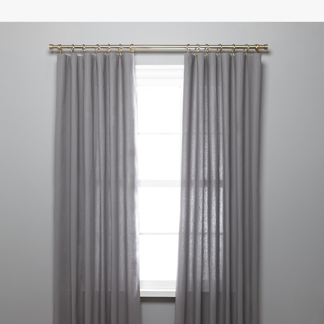 Umbra Cappa Metal Curtain Rod - Brass - 36 to 66-in