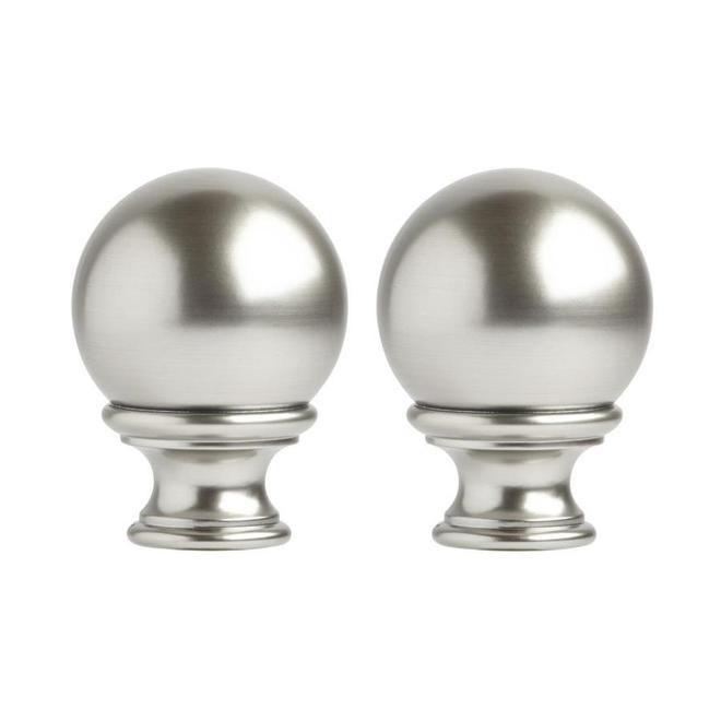 Umbra 2-Pack Nickel Steel Curtain Rod Finials