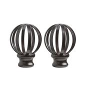 Umbra 2-Pack Bronze Steel Curtain Rod Finials