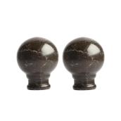 Umbra 2-Pack Bronze Steel Curtain Rod Finials