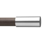 Tringle à rideau ajustable, 1" x 36" à 72", noyer et argenté