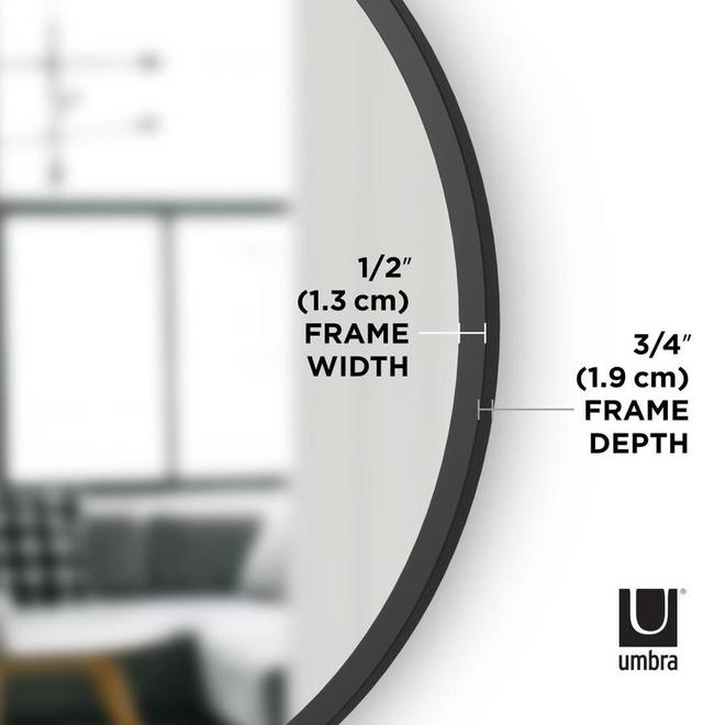 Umbra Hub Mirror 24 In. Black