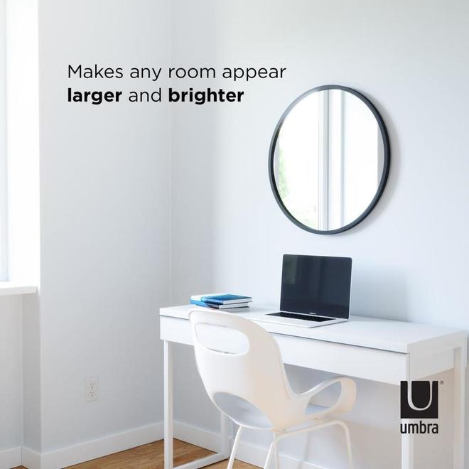 Umbra Hub Mirror 24 In. Black