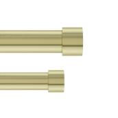 Umbra Cappa Brass Double Curtain Rod - Gold - 66 to 120-in