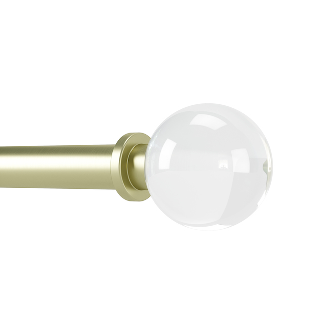 Umbra Leona Stainless Steel Curtain Rod - Brass Finish - 72 to 144-in