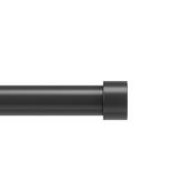 Umbra Cappa Curtain Rod in Matte Black Steel - 120-180-in