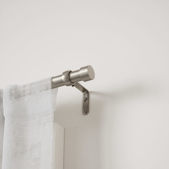 Umbra Cappa Curtain Rod in Nickel Steel - 120-180-in