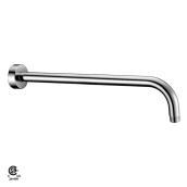 Bras de douche mural rond, laiton et ABS, 15 3/4"
