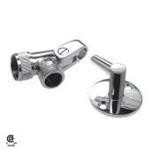 Crochet et raccord pivotant Akuaplus, 1/2" x 1/2", chrome