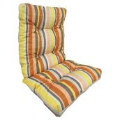 High-Back Patio Chair Cushion - Reversible - Red/Coral